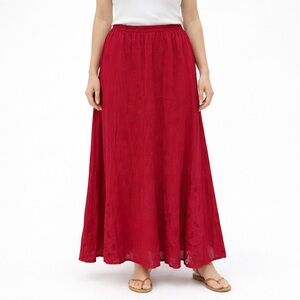 Surya Fuschia Pink Skirt Elastic Rayon Size Medium Midi Summer